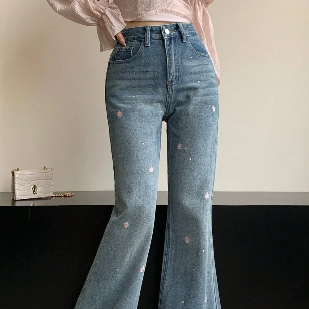 Light Wash Sexy Women's Bell Bottom Jeans
